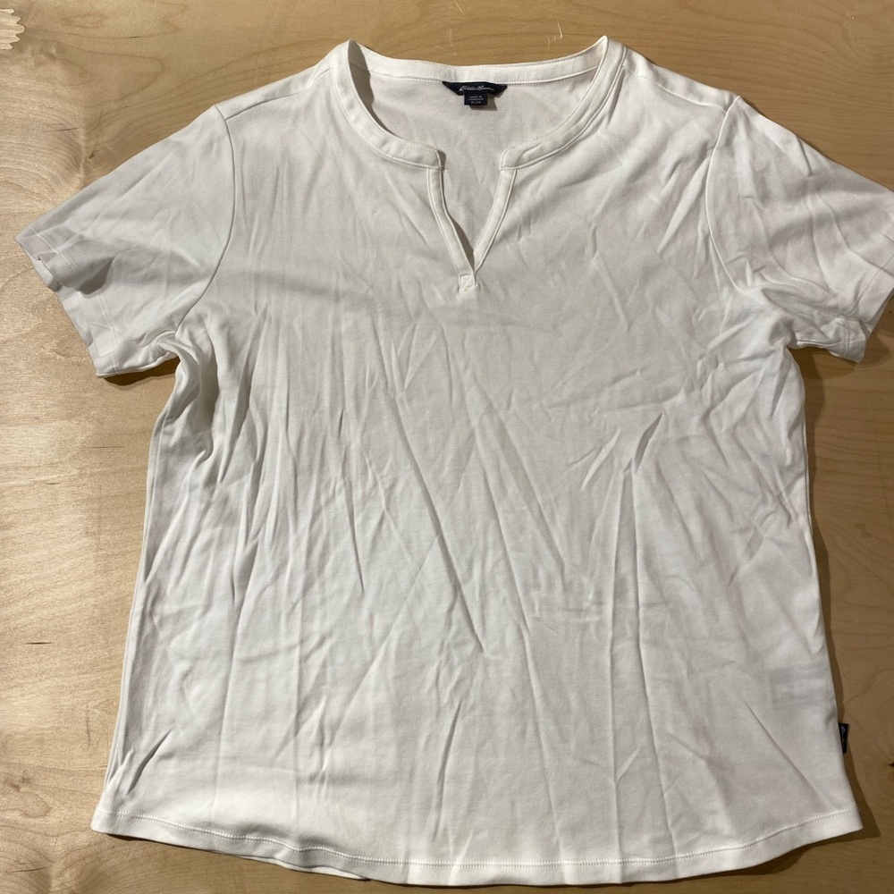 Eddie Bauer White Short Sleeve Top XL (DX)